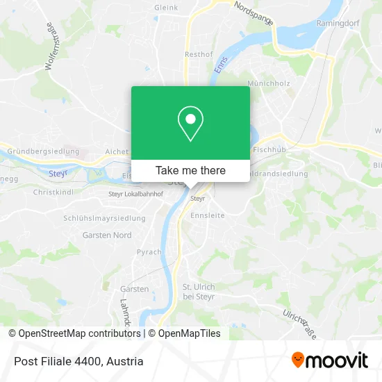 Post Filiale 4400 map
