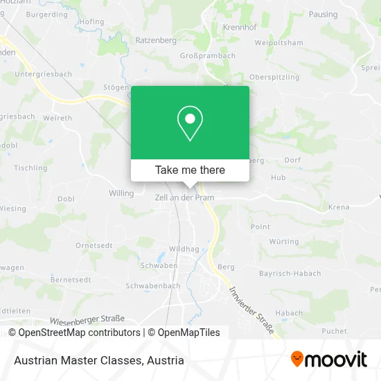 Austrian Master Classes map