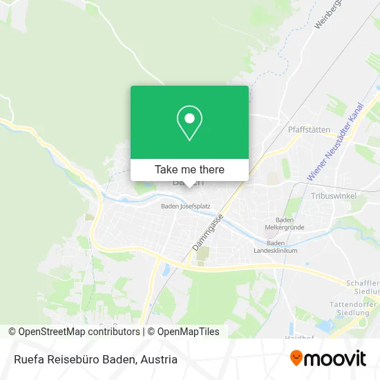 Ruefa Reisebüro Baden map