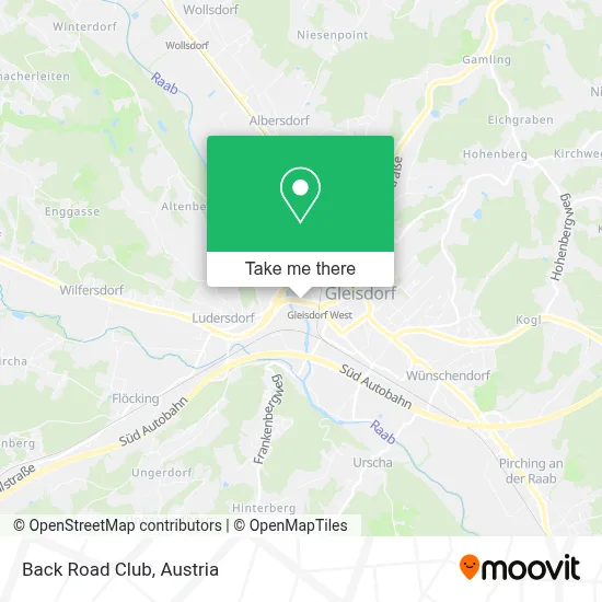 Back Road Club map