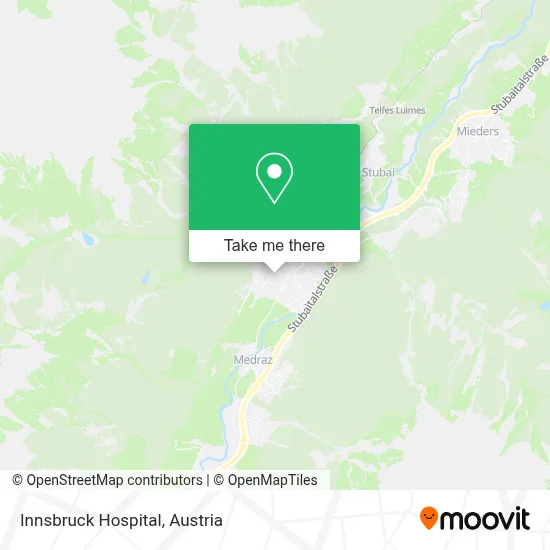 Innsbruck Hospital map
