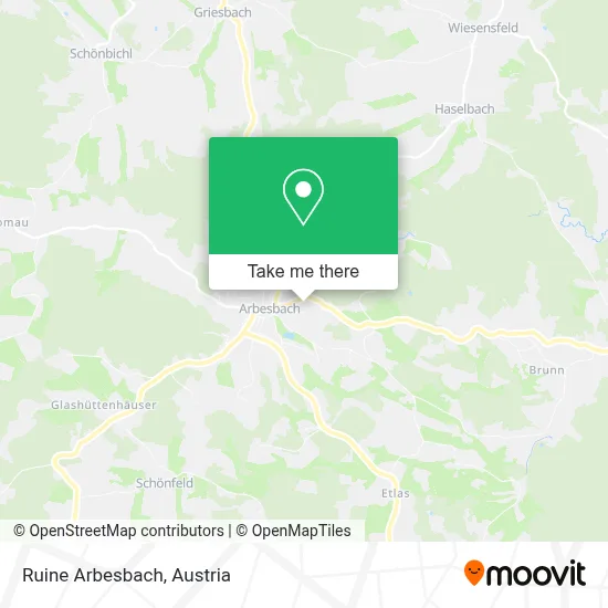 Ruine Arbesbach map