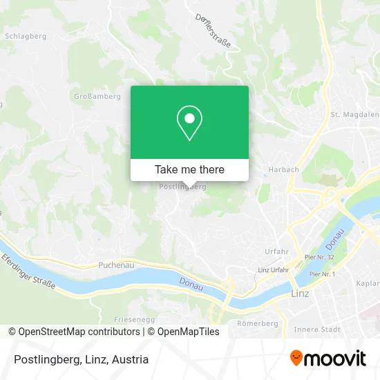 Postlingberg, Linz map