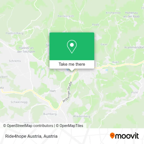 Ride4hope Austria map