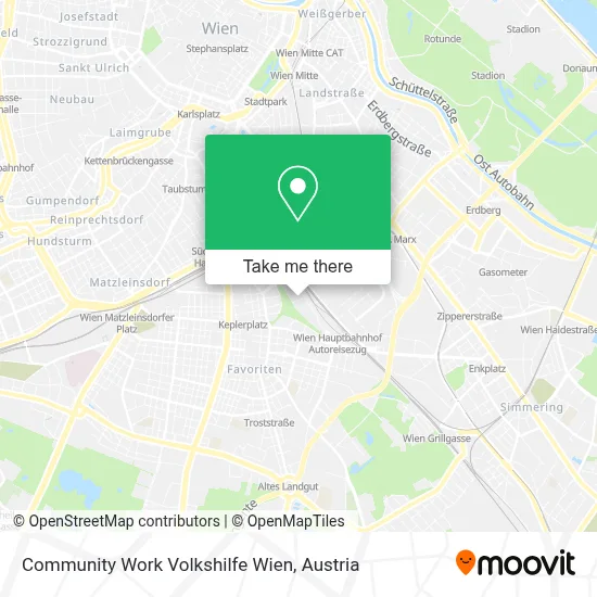 Community Work Volkshilfe Wien map