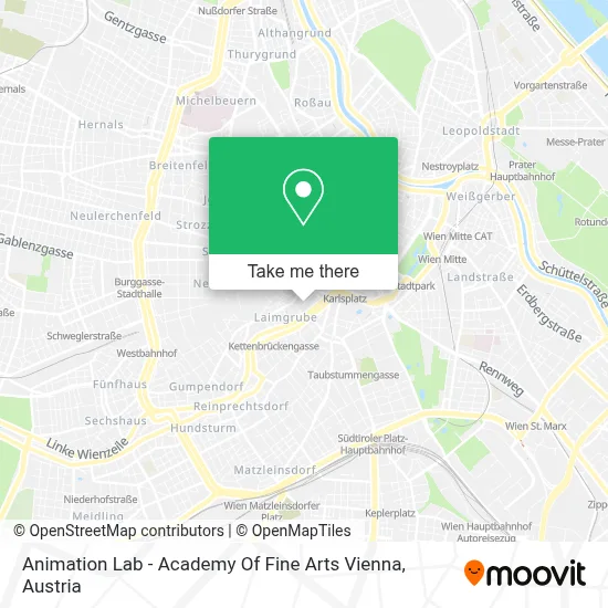 Animation Lab - Academy Of Fine Arts Vienna map