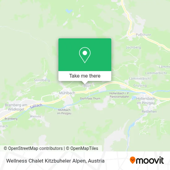Wellness Chalet Kitzbuheler Alpen map