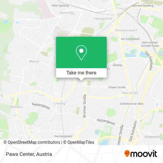 Paws Center map