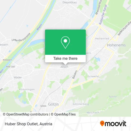 Huber Shop Outlet map