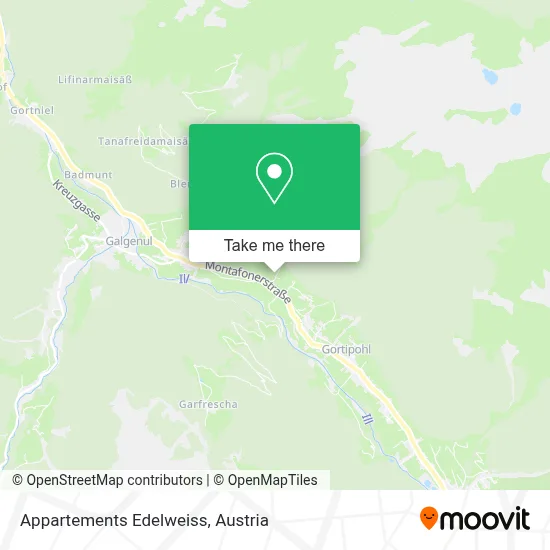 Appartements Edelweiss map