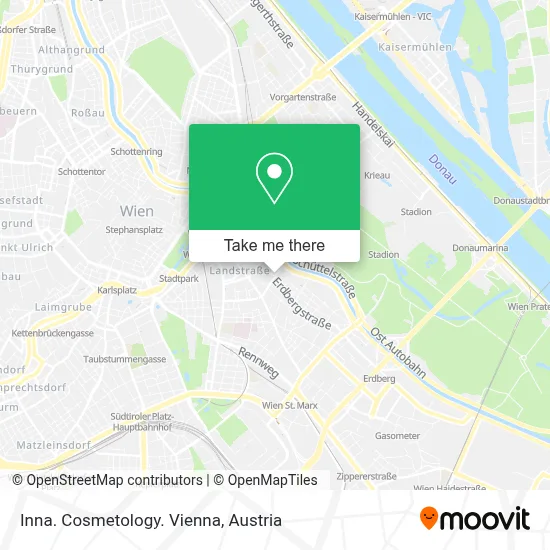Inna. Cosmetology. Vienna map
