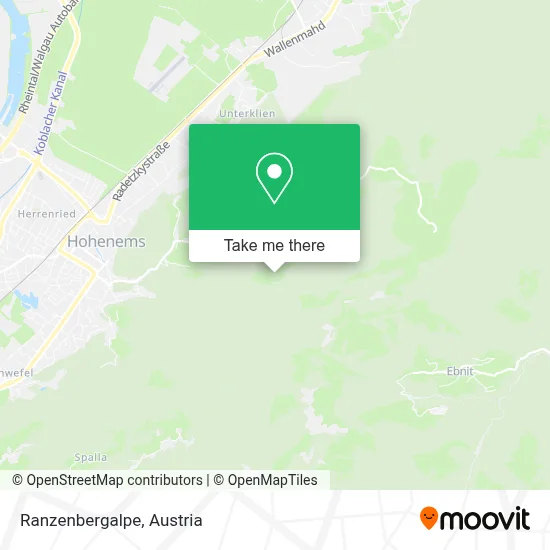 Ranzenbergalpe map