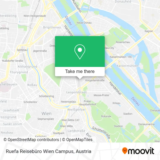 Ruefa Reisebüro Wien Campus map
