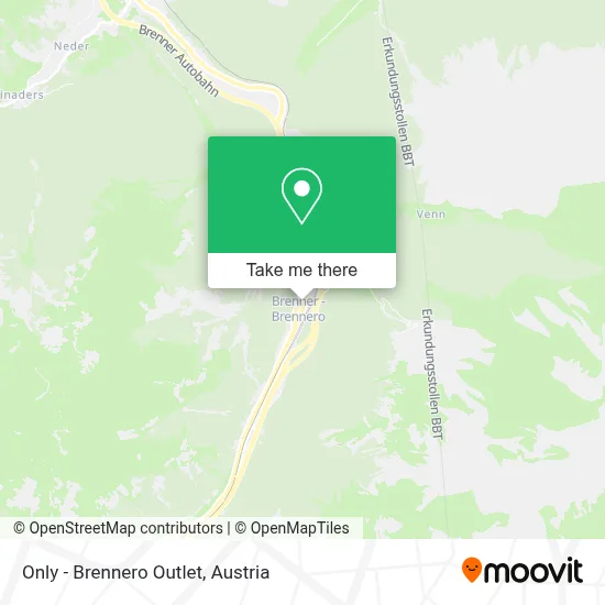 Only - Brennero Outlet map