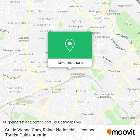 Guide-Vienna.Com, Rainer Nedoschill, Licensed Tourist Guide map