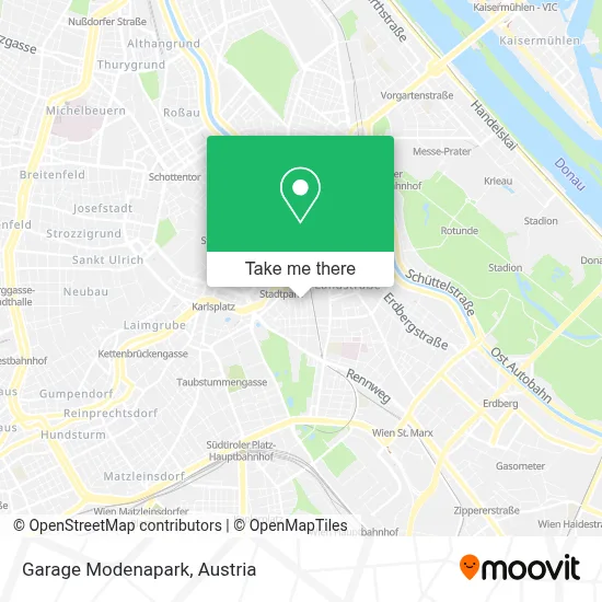 Garage  Modenapark map