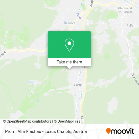 Promi Alm Flachau - Luxus Chalets map