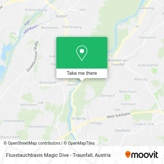 Flusstauchbasis Magic Dive - Traunfall map