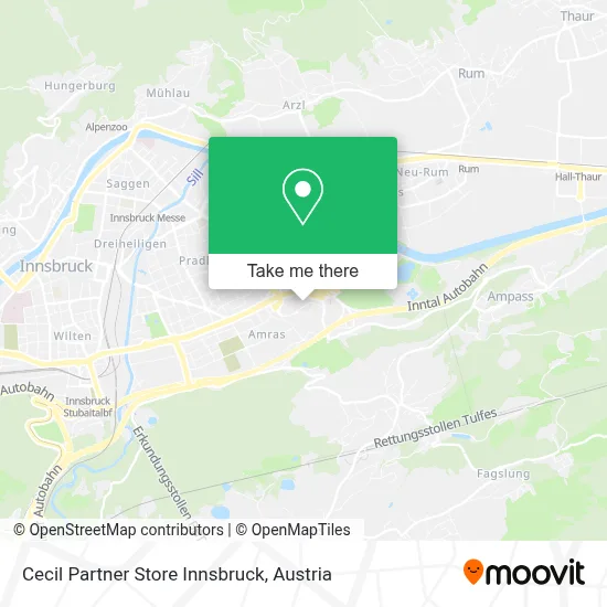 Cecil Partner Store Innsbruck map