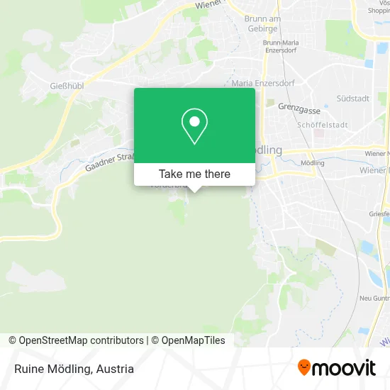 Ruine Mödling map