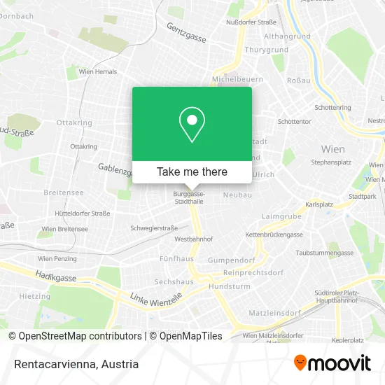 Rentacarvienna map