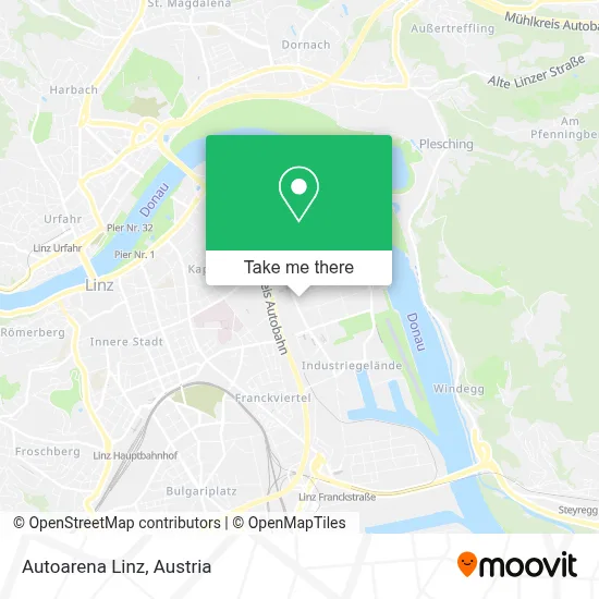 Autoarena Linz map