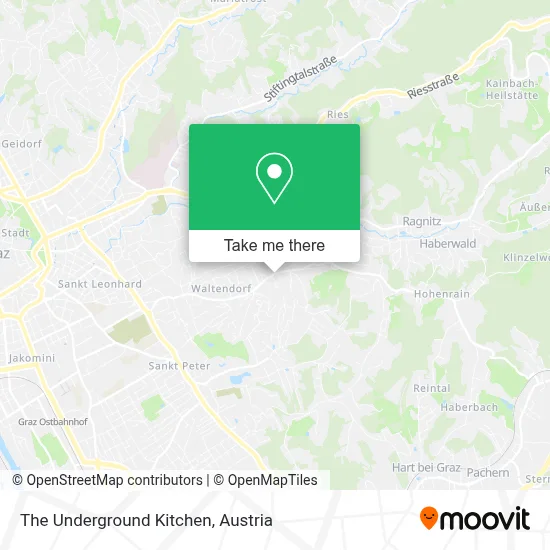 The Underground Kitchen map
