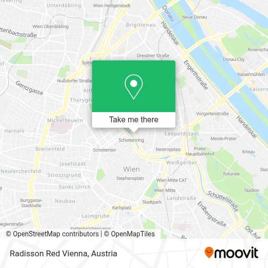 Radisson Red Vienna map