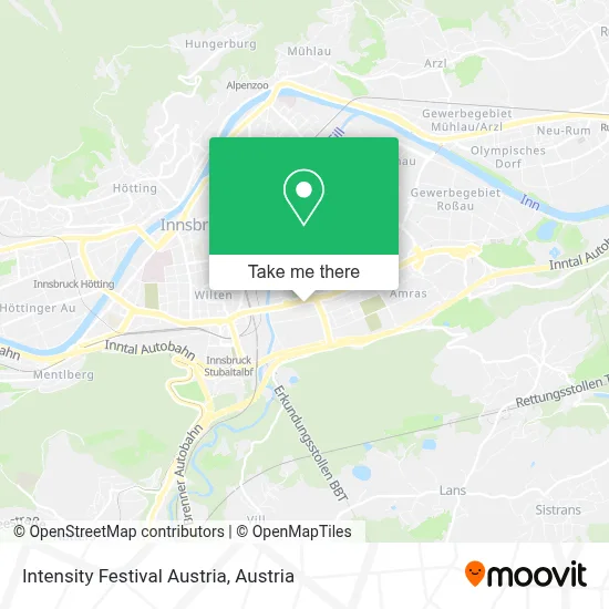 Intensity Festival Austria map