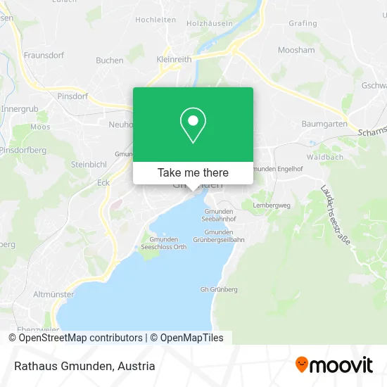 Rathaus Gmunden map