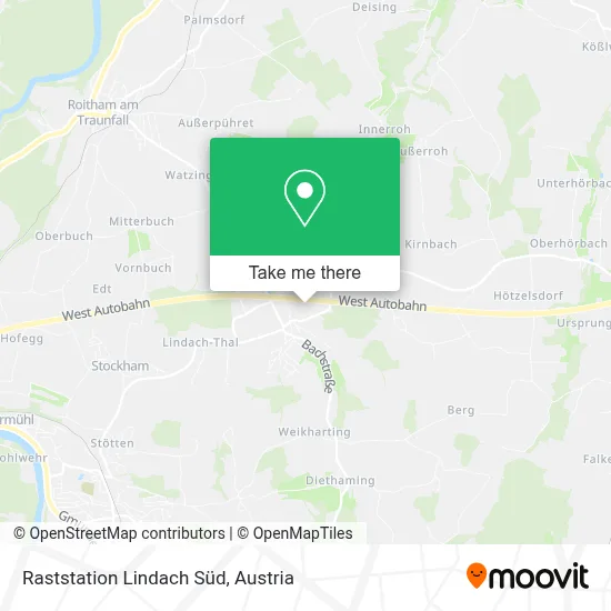 Raststation Lindach Süd map