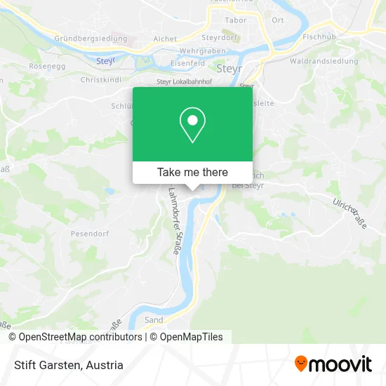 Stift Garsten map