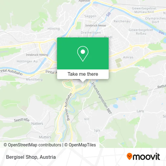 Bergisel Shop map