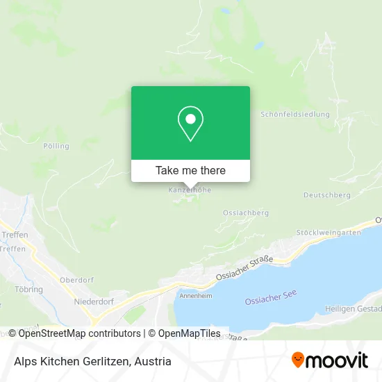 Alps Kitchen Gerlitzen map
