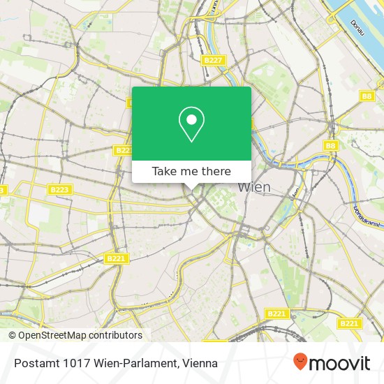 Postamt 1017 Wien-Parlament map