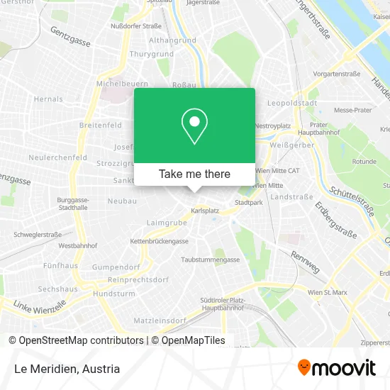Le MERIDIEN map