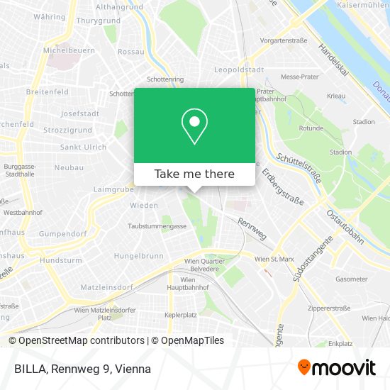 BILLA, Rennweg 9 map