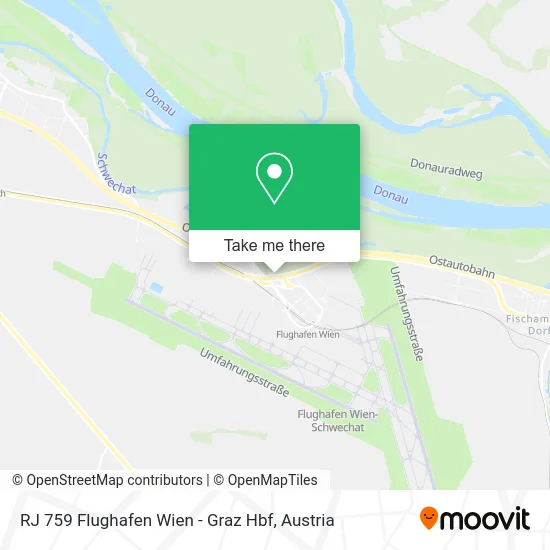 RJ 759 Flughafen Wien - Graz Hbf map