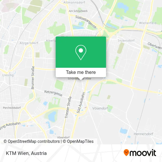 KTM Wien map