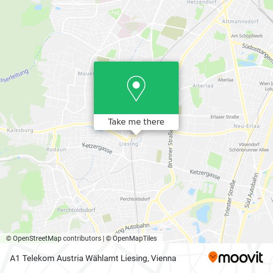 A1 Telekom Austria Wählamt Liesing map