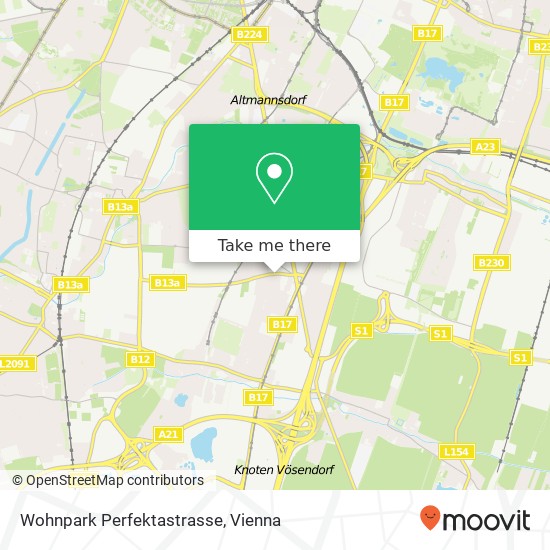 Wohnpark Perfektastrasse map
