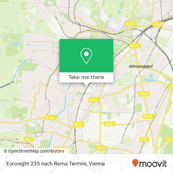 Euronight 235 nach Roma Termini map