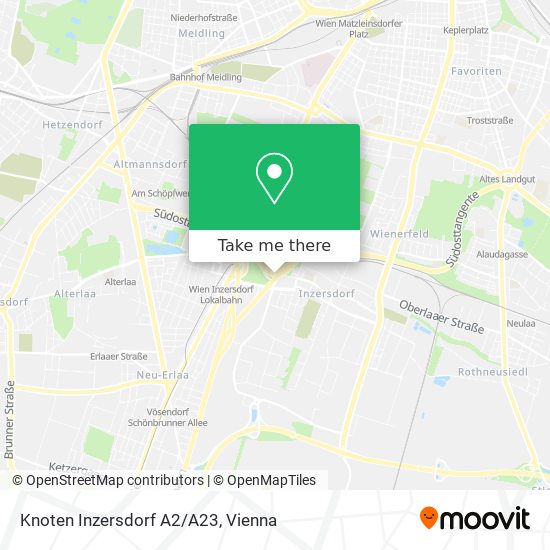 Knoten Inzersdorf A2/A23 map