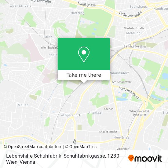 Lebenshilfe Schuhfabrik, Schuhfabrikgasse, 1230 Wien map