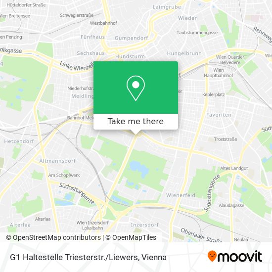 G1 Haltestelle Triesterstr. / Liewers map