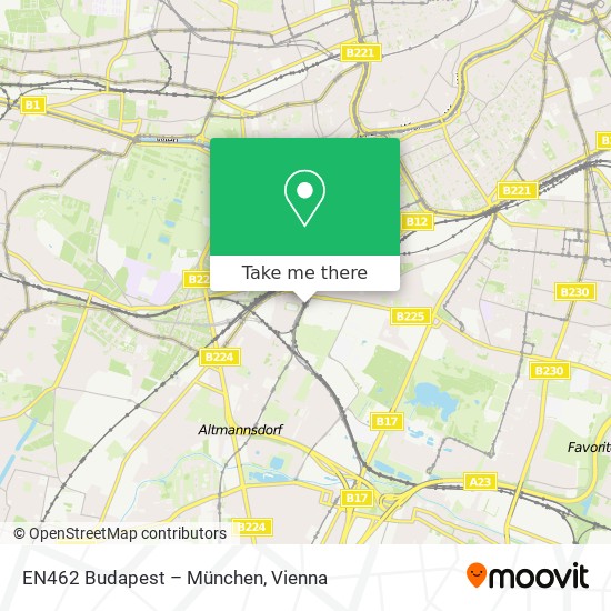 EN462 Budapest – München map