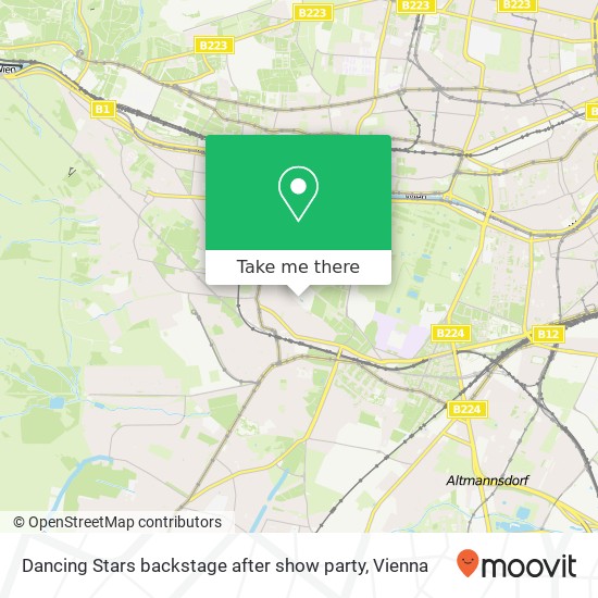 Dancing Stars backstage after show party map