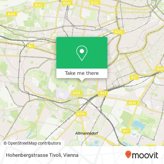 Hohenbergstrasse Tivoli map