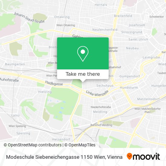 Modeschule Siebeneichengasse  1150 Wien map