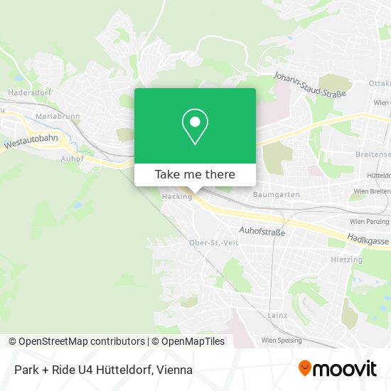 Park + Ride U4 Hütteldorf map